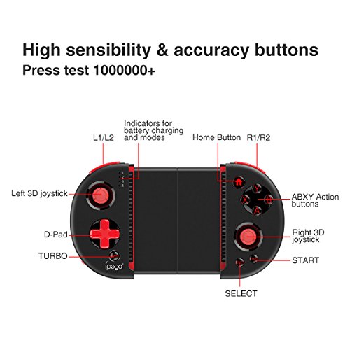 ipega-PG-9087S Wireless Game Controller Mobile phone Gamepad Joystick for Samsung Galaxy S23,S22,S21/Note20,10/oppo/vivo/one plus/LG/Android Smartphone/tablet (Android 6.0 and above）