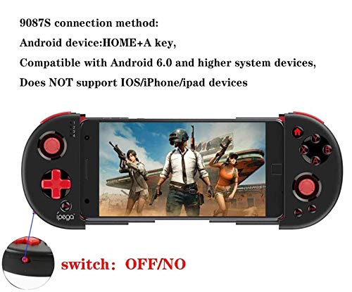 ipega-PG-9087S Wireless Game Controller Mobile phone Gamepad Joystick for Samsung Galaxy S23,S22,S21/Note20,10/oppo/vivo/one plus/LG/Android Smartphone/tablet (Android 6.0 and above）