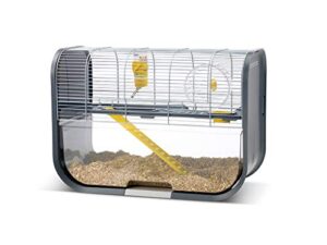 savic geneva modern hamster cage grey