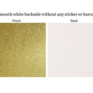 Crafasso 12" x 12" 300gms heavy & premium Glitter cardstock, 15 sheets, gold