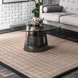 nuloom lauren casual solid area rug, 8' x 10', black