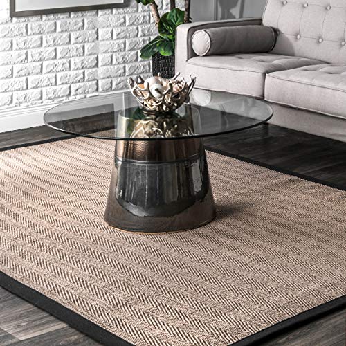 nuLOOM Lauren Casual Solid Area Rug, 8' x 10', Black