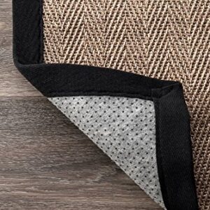 nuLOOM Lauren Casual Solid Area Rug, 8' x 10', Black