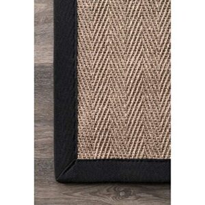 nuLOOM Lauren Casual Solid Area Rug, 8' x 10', Black