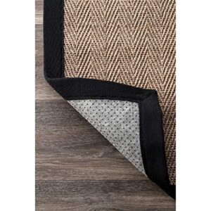 nuLOOM Lauren Casual Solid Area Rug, 8' x 10', Black