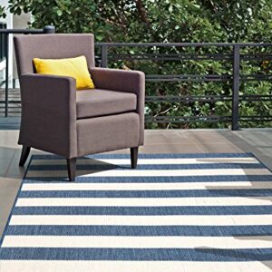 nuLOOM Alexis Striped Indoor/Outdoor Area Rug, 5' 3" x 7' 6", Blue