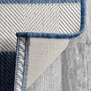 nuLOOM Alexis Striped Indoor/Outdoor Area Rug, 5' 3" x 7' 6", Blue