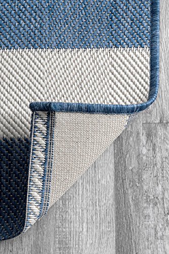 nuLOOM Alexis Striped Indoor/Outdoor Area Rug, 5' 3" x 7' 6", Blue