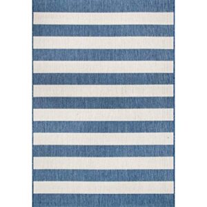 nuLOOM Alexis Striped Indoor/Outdoor Area Rug, 5' 3" x 7' 6", Blue