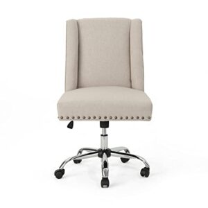 great deal furniture quentin home office fabric desk chair, wheat