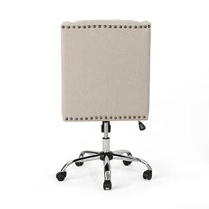 Great Deal Furniture Quentin Home Office Fabric Desk Chair, Wheat