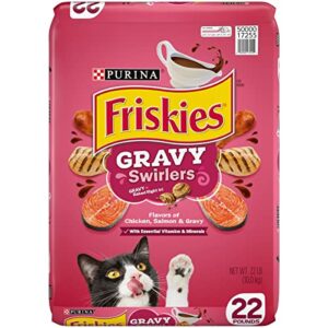 purina friskies dry cat food, gravy swirlers - 22 lb. bag