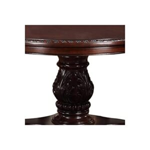 Benzara Traditional Style Round Dining Table, Brown