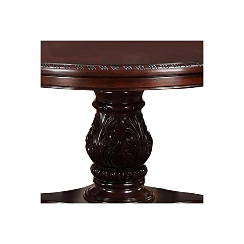 Benzara Traditional Style Round Dining Table, Brown