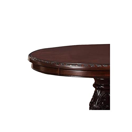 Benzara Traditional Style Round Dining Table, Brown