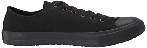 Shoes for Crews Delray, Men's, Women's, Unisex Canvas Work Shoes, Slip Resistant, Water Resistant, Black, Men's 12 / Women's 13.5