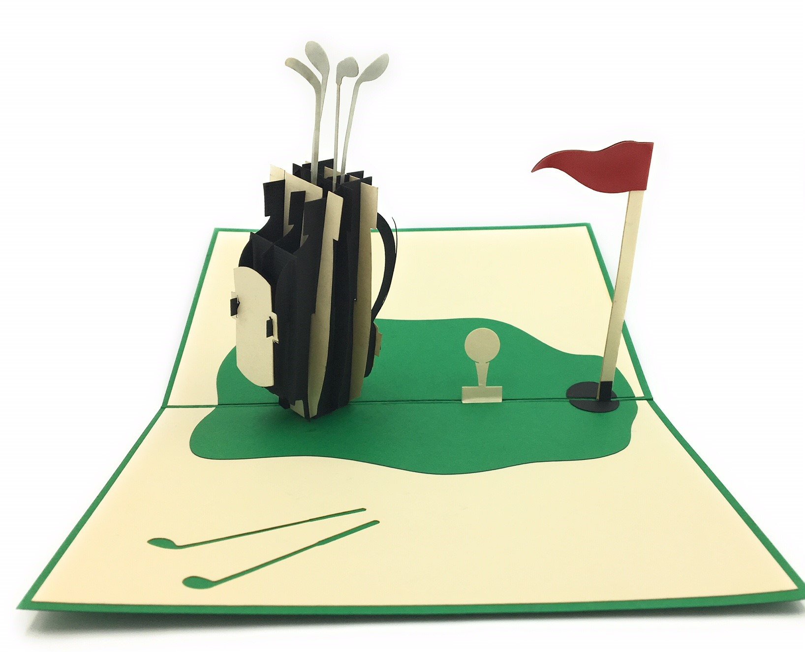 Golf lovers and enthusiasts unique pop-up card! For parents or grandfather's bday, co-workers and retirement