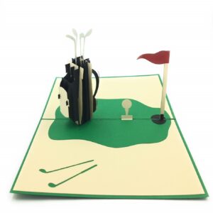 Golf lovers and enthusiasts unique pop-up card! For parents or grandfather's bday, co-workers and retirement