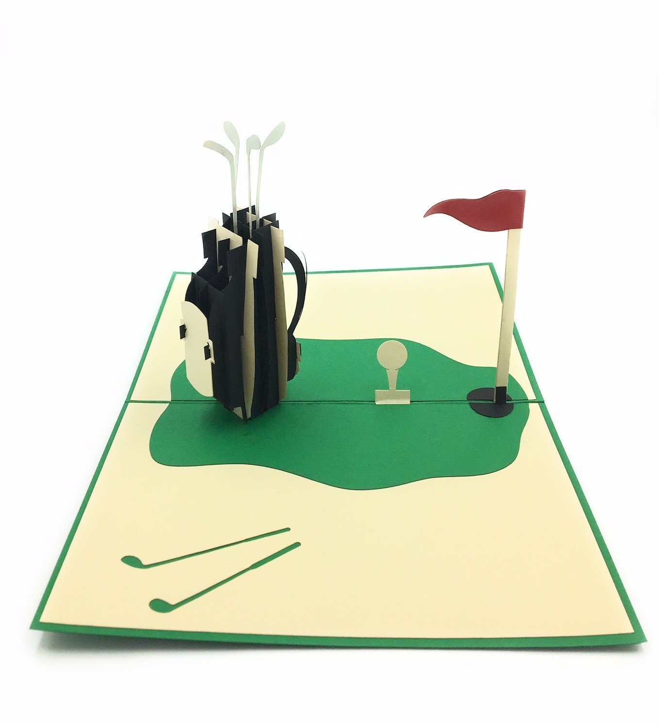 Golf lovers and enthusiasts unique pop-up card! For parents or grandfather's bday, co-workers and retirement