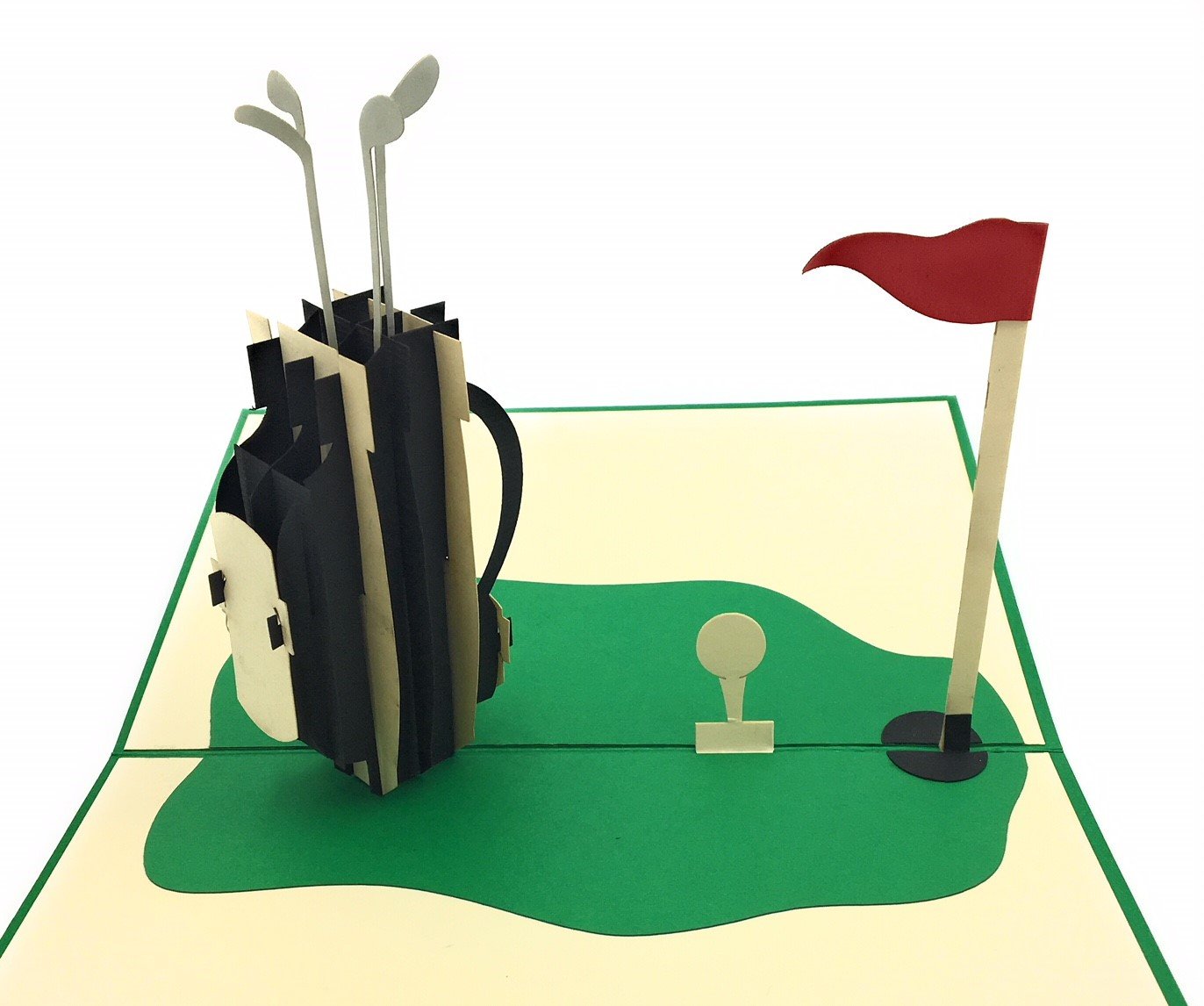 Golf lovers and enthusiasts unique pop-up card! For parents or grandfather's bday, co-workers and retirement