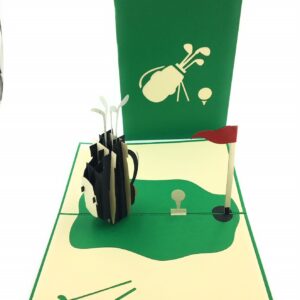 Golf lovers and enthusiasts unique pop-up card! For parents or grandfather's bday, co-workers and retirement