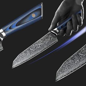 Best.Buy.Damascus1 Knife Set Knife Block Set Japanese Aus-10 Damascus Steel Kitchen Knife Set Perumim Quality Knife Block