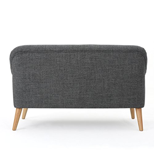 Christopher Knight Home Mariah Mid-Century Modern Loveseat, Grey