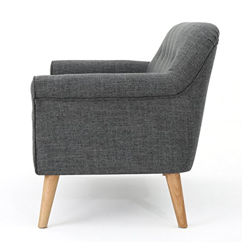 Christopher Knight Home Mariah Mid-Century Modern Loveseat, Grey