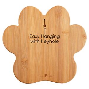 Totally Bamboo Paw Shaped Bamboo Serving And Cutting Board, 11" x 10", Natural