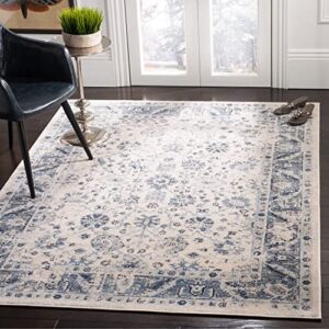 SAFAVIEH Charleston Collection Accent Rug - 4' x 6', Navy & Light Grey, Oriental Distressed Design, Non-Shedding & Easy Care, Ideal for High Traffic Areas in Entryway, Living Room, Bedroom (CHL413N)