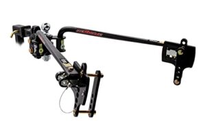 camco eaz-lift recurve r3 1,200lb weight distribution hitch | features 1,400lb max tongue weight rating, 2-5/16-inch ball has a 15,000lb max rating, and adjustable sway control | (48753)