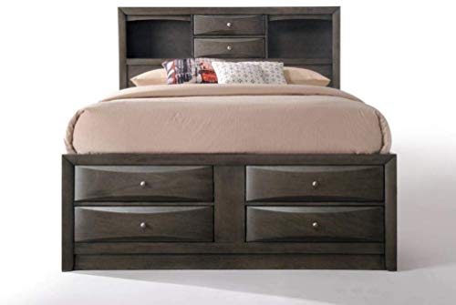 ACME Furniture Ireland Storage Bed, Eastern King, Gray Oak