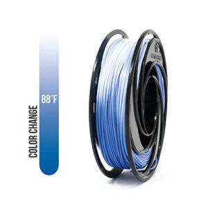gizmo dorks pla filament 1.75mm 200g for 3d printers, heat color change blue to white