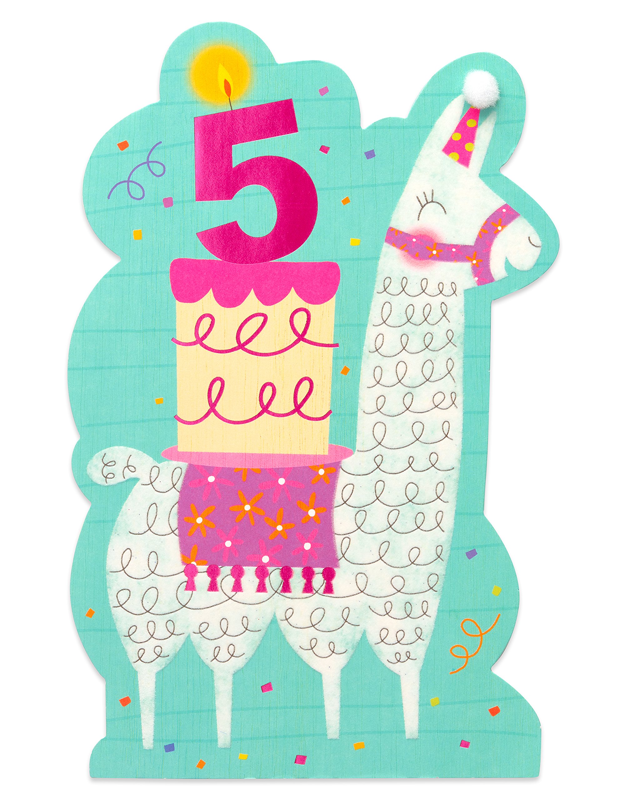 American Greetings 5th Birthday Card (Llama)