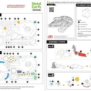 Fascinations Metal Earth Premium Series Lando Calrissian's Millennium Falcon Solo 3D Metal Model Kit