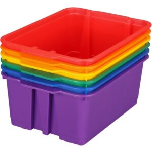 really good stuff group colors for 6 - classroom stacking bins - 6 bins