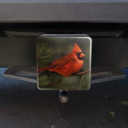 Northern Cardinal Red Pine Perch Tow Trailer Hitch Cover Plug Insert 2"