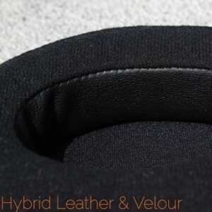 WC PadZ Velour - The Ultimate Upgraded Earpads by Wicked Cushions - Compatible with Audio Technica, HyperX, SteelSeries Arctis & More - Extra Thick - Bigger Opening - Softer Memory Foam | (Black)