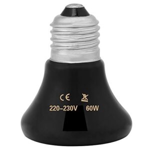 filfeel 50-100w heat lamps, reptile heat bulb infrared ceramic emitter pet heater lamp reptile light bulb (60w-#2)
