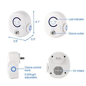 Airthereal B50 Mini Ozone Generator Air Purifier- Removes Odors and Sterilizes Air in Small Spaces Up To 320 Sq Ft - Plug in Mini Air Ionizer, Adjustable Ozone Output of 10-50 mg/h