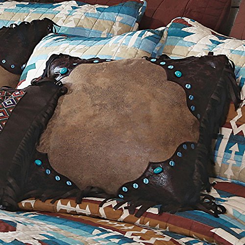 BLACK FOREST DECOR Earth & Sky Curved Corner Pillow with Turquoise