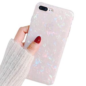 J.west iPhone 8 Plus Case/iPhone 7 Plus Case, Cute Ultra Thin [Tinfoil Series] Macaron Color Bling Lightweight Soft TPU Case Cover for iPhone 7 Plus / 8 Plus (Colorful)