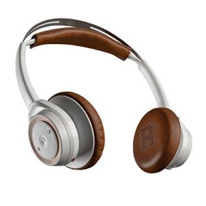 plantronics backbeat sense wireless bluetooth headphones with mic - white (renewed)