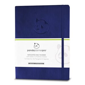 panda planner pro - best daily planner - boost happiness & productivity - 6 month undated - guaranteed organization - purple 8.5 x 11" large planner