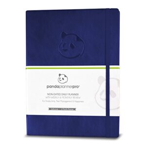 Panda Planner Pro - Best Daily Planner - Boost Happiness & Productivity - 6 Month Undated - Guaranteed Organization - Purple 8.5 x 11" Large Planner