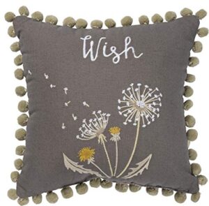 primitives by kathy home décor pillow, 1 count (pack of 1), gray