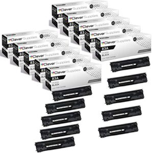 cs compatible toner cartridge replacement for hp 83a cf283a black laserjet pro m201n m201dw mfp m125 m125nw m127 m127fn m127w m201 m225 mfp 10 pack