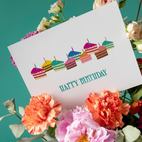 Stonehouse Collection Fun Happy Birthday Cards - Assortment Birthday Postcards for Mom, Teacher, Students, Kids & Loved Ones For Their Special Day - Set of 50 Cute Post Cards, 5 Birthday Designs