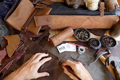 Hide & Drink, Thick Leather Durable Mouse Pad, Executive Work Desk & Office Essentials Handmade (Bourbon Brown)