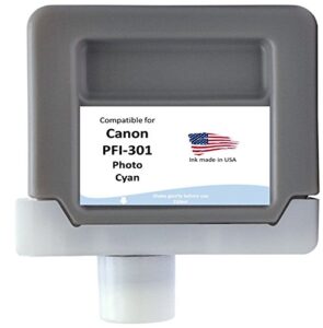 non-oem compatible canon ipf-301pc cartridge- photo cyan